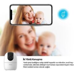 1 KAMERALI 2MP KABLOSUZ KAMERA  + 64GB SD KART, ADAPTÖR +2 YIL YERİNDE ÜCRETSİZ SERVİS +UZAKTAN YADA YERİNDE KURULUM HİZMETİ